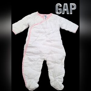 *1021 Gap linen lined coverall outfit Girls 3-6 months